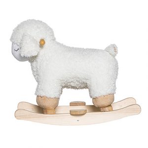 kuscheliges Schaukelpferd in Form eines Schafes