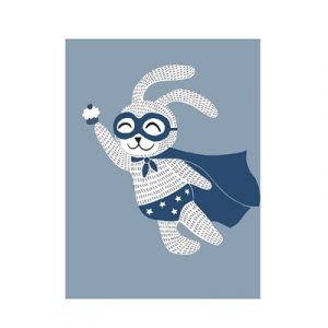 Poster Kinderzimmerdeko Hase Superman