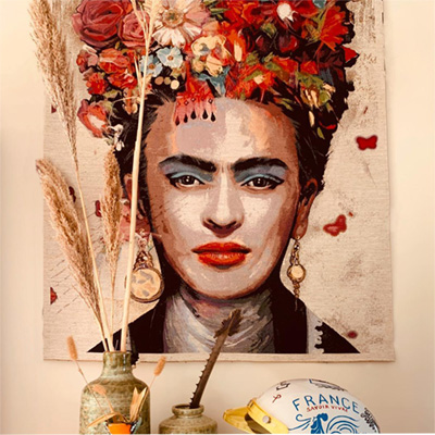 Frida gewebtes Wandbild