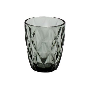 Wasserglas mit toller Facette in antrazith